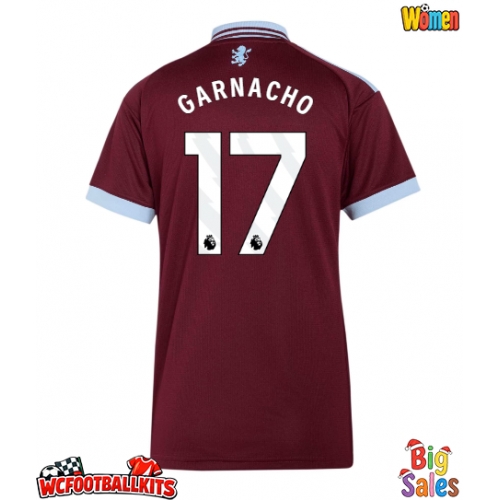 Aston Villa Alejandro Garnacho #17 Replica Home Stadium Shirt for Women 2026-27 Short Sleeve